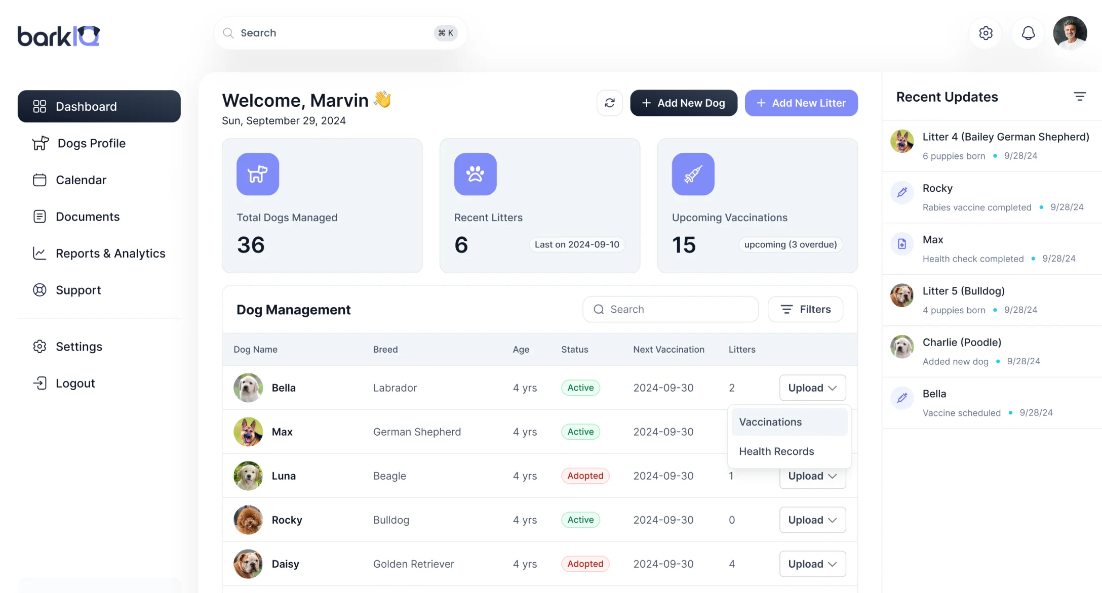 BarkIQ Dashboard